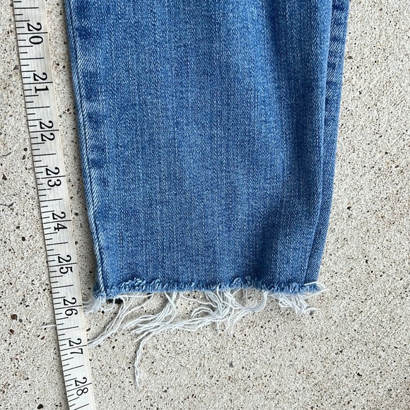 FRAME Le Sylvie High Waist Raw Hem Crop Jeans Overturn Wash Waist 27 - Picture 8 of 12